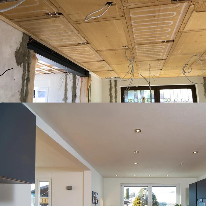 Neue Heizung im Altbau: Flächenheizung geht auch ohne neue Böden.